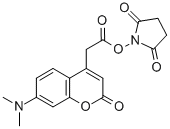 7-(Dimethylamino)-2-oxo-2h-1-benzopyran-4-aceticacid 2,5-dioxo-1-pyrrolidinyl ester Structure,96686-59-8Structure