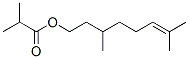 2-Methyl-propanoic acid 3,7-dimethyl-6-octen-1-yl ester Structure,97-89-2Structure