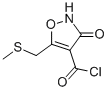 4-Isoxazolecarbonyl chloride, 2,3-dihydro-5-[(methylthio)methyl]-3-oxo-(9ci) Structure,98406-62-3Structure