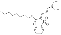 Octyl 5-n,n-diethylamino-2-phenylsulfonyl-2,4-pentadienoate Structure,98835-90-6Structure