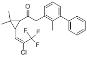 2-Methyl-3-phenylbenzyl-3-(2-chloro-3,3,3-trifluoroprop-1-en-1-yl)2,2-dimethyl cyclopanecarboxylate Structure,99267-18-2Structure