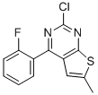 2-Chloro-4-(2-fluorophenyl)-6-methylthieno[2,3-d]pyrimidine Structure,99499-25-9Structure