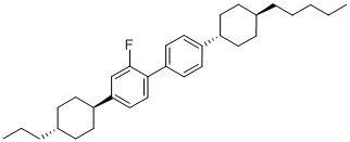 Trans,trans-2-Fluor-4-(4-pentylcyclohexyl)-4-(4-propyl-cyclohexyl)-1,1-biphenyl Structure,99896-05-6Structure