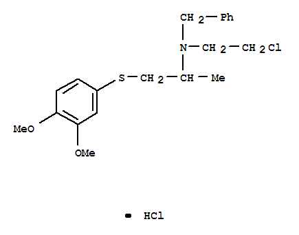 N-(2-chloroethyl)-n-[2-[(3,4-dimethoxyphenyl)thio]-1-methylethyl]benzenemethanamine hydrochloride Structure,102166-62-1Structure