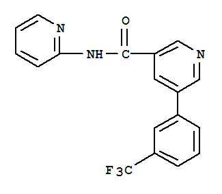 N-2-pyridinyl-5-[3-(trifluoromethyl)phenyl]-3-pyridinecarboxamide Structure,1057090-00-2Structure