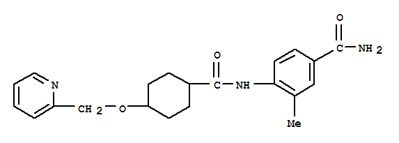 3-Methyl-4-[[[4-(2-pyridinylmethoxy)cyclohexyl]carbonyl]amino]benzamide Structure,1131604-93-7Structure