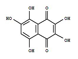 2,3,5,6,8-Pentahydroxy-1,4-naphthoquinone Structure,1143-11-9Structure