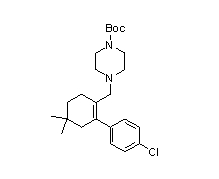 Tert-butyl 4-((2-(4-chlorophenyl)-4,4-dimethylcyclohex-1-enyl)methyl)piperazine-1-carboxylate Structure,1228780-71-9Structure