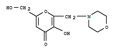 4H-pyran-4-one,3-hydroxy-6-(hydroxymethyl)-2-(4-morpholinylmethyl)- Structure,1429-25-0Structure