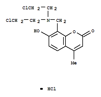 2H-1-benzopyran-2-one,8-[[bis(2-chloroethyl)amino]methyl]-7-hydroxy-4-methyl-, hydrochloride (1:1) Structure,14522-19-1Structure