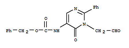 [1,6-Dihydro-6-oxo-1-(2-oxoethyl)-2-phenyl-5-pyrimidinyl]carbamic acid phenylmethyl ester Structure,148747-58-4Structure