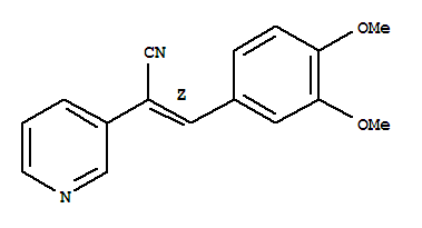 (Z)-3-(3,4-dimethoxyphenyl)-2-pyridin-3-ylprop-2-enenitrile Structure,149286-90-8Structure