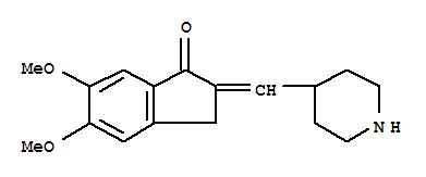 (2E)-5,6-dimethoxy-2-(4-piperidinylmethylene)-1-indanone Structure,149874-91-9Structure