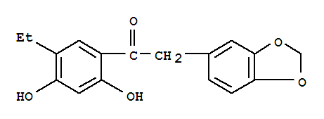 2-(1,3-Benzodioxol-5-yl)-1-(5-ethyl-2,4-dihydroxyphenyl)ethanone Structure,159647-53-7Structure