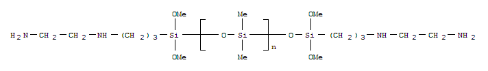 Poly[dimethylsiloxane bis((3-((2-aminoethyl)amino)propyl)dimethoxysilyl] ether Structure,159791-74-9Structure