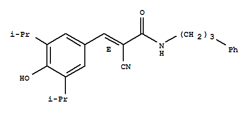 (E)-2-cyano-3-(4-hydroxy-3,5-diisopropylphenyl)-n-(3-phenylpropyl)acrylamide Structure,168835-82-3Structure