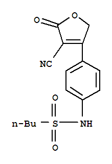 N-[4-(4-cyano-2,5-dihydro-5-oxo-3-furanyl)phenyl]-1-butanesulfonamide Structure,173436-24-3Structure