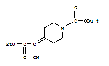 1-Piperidinecarboxylic acid, 4-(1-cyano-2-ethoxy-2-oxoethylidene)-, 1,1-dimethylethyl ester Structure,193537-11-0Structure