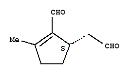 2-Cyclopentene-1-acetaldehyde, 2-formyl-3-methyl-, (s)-(9ci) Structure,203508-76-3Structure