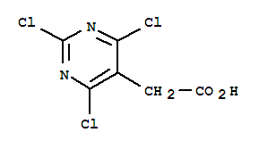 2,4,6-Trichloro-5-(2-acetic acid) pyrimidine Structure,20401-33-6Structure