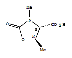 4-Oxazolidinecarboxylicacid,3,5-dimethyl-2-oxo-,(4s-trans)-(9ci) Structure,204386-94-7Structure