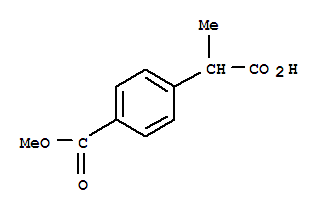 Benzeneacetic acid, 4-(methoxycarbonyl)--alpha--methyl-(9ci) Structure,207455-46-7Structure