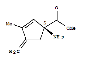 2-Cyclopentene-1-carboxylicacid,1-amino-3-methyl-4-methylene-,methylester,(1s)-(9ci) Structure,208510-16-1Structure