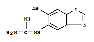 Guanidine, (6-methyl-5-benzothiazolyl)-(9ci) Structure,208512-42-9Structure