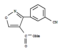 4-Isoxazolecarboxylicacid,3-(3-cyanophenyl)-,methylester(9ci) Structure,209731-38-4Structure