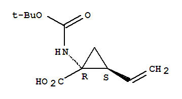 Cyclopropanecarboxylic acid, 1-[[(1,1-dimethylethoxy)carbonyl]amino]-2-ethenyl-, (1R,2S)-rel- Structure,213316-50-8Structure