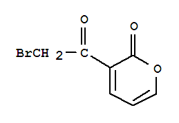 2H-pyran-2-one, 3-(bromoacetyl)-(9ci) Structure,214046-09-0Structure