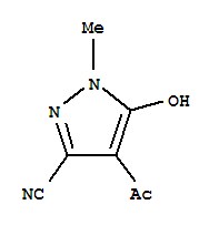 1H-pyrazole-3-carbonitrile, 4-acetyl-5-hydroxy-1-methyl-(9ci) Structure,214892-89-4Structure