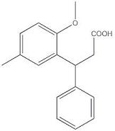 2-Methoxy-5-methyl -gamma-phenylbenzenepropanoicacid Structure,215929-34-3Structure