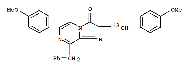 Imidazo[1,2-a]pyrazin-3(2h)-one, 6-(4-methoxyphenyl)-2-[(4-methoxyphenyl)methylene-13c]-8-(phenylmethyl)-(9ci) Structure,217481-46-4Structure