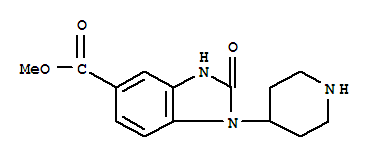 Methyl 2-oxo-1-piperidin-4-yl-2,3-dihydro-1h-benzoimidazole-5-carboxylate Structure,219325-18-5Structure