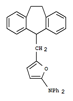 2-Furanamine, 5-[(10,11-dihydro-5h-dibenzo[a,d]cyclohepten-5-yl)methyl]-n,n-diphenyl- Structure,219622-17-0Structure