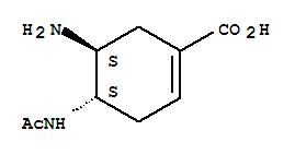 1-Cyclohexene-1-carboxylicacid,4-(acetylamino)-5-amino-,(4r,5r)-rel-(9ci) Structure,220290-44-8Structure