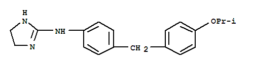 N-[4-(4-isopropoxybenzyl)phenyl]-4,5-dihydro-1h-imidazol-2-amine Structure,221529-58-4Structure