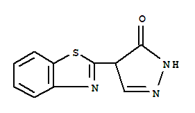 3H-pyrazol-3-one,4-(2-benzothiazolyl)-2,4-dihydro-(9ci) Structure,227178-06-5Structure