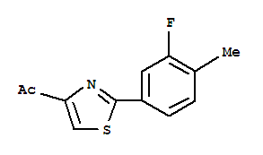 1-[2-(3-Fluoro-4-methylphenyl)-1,3-thiazol-4-yl]ethan-1-one Structure,228581-94-0Structure