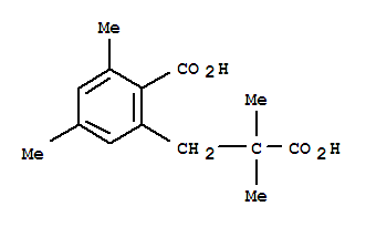 2-(2-Carboxy-2-methylpropyl)-4,6-dimethylbenzoic acid Structure,23342-29-2Structure