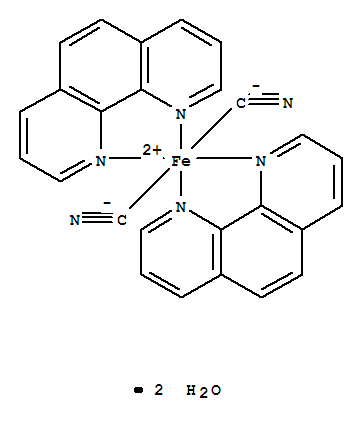 Dicyano-bis-(1,10-phenanthroline) iron(ii) dihydrate Structure,23425-29-8Structure