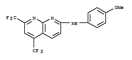 1,8-Naphthyridin-2-amine,n-(4-methoxyphenyl)-5,7-bis(trifluoromethyl)-(9ci) Structure,241488-34-6Structure