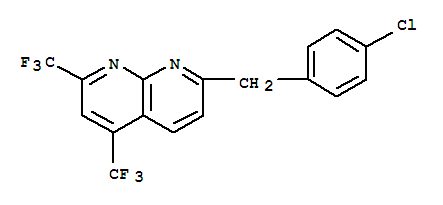 1,8-Naphthyridine,7-[(4-chlorophenyl)methyl]-2,4-bis(trifluoromethyl)-(9ci) Structure,241488-44-8Structure