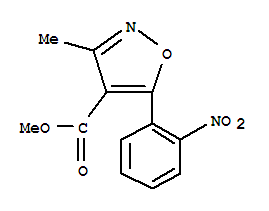 4-Isoxazolecarboxylicacid,3-methyl-5-(o-nitrophenyl)-,methylester(8ci) Structure,24290-22-0Structure