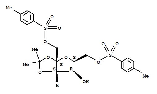 6-Hydroxy-2,2-dimethyl-5-({[(4-methylphenyl)sulfonyl]oxy}methyl)dihydrofuro[2,3-d][1,3]dioxol-3a(5h)-yl 4-methylbenzenesulfonate Structure,2484-55-1Structure