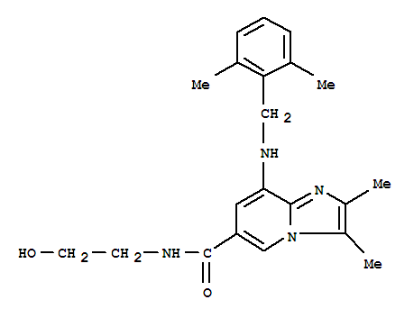 2,3-Dimethyl-8-(2,6-dimethylbenzylamino)-n-hydroxyethyl-imidazo[1,2-a]pyridine-6-carboxamide Structure,248919-64-4Structure