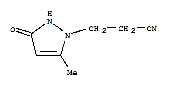 1H-pyrazole-1-propanenitrile, 2,3-dihydro-5-methyl-3-oxo-(9ci) Structure,252308-56-8Structure