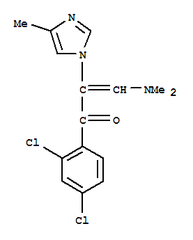 2-Propen-1-one, 1-(2,4-dichlorophenyl)-3-(dimethylamino)-2-(4-methyl-1h-imidazol-1-yl)- Structure,252954-59-9Structure