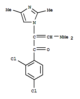 2-Propen-1-one, 1-(2,4-dichlorophenyl)-3-(dimethylamino)-2-(2,4-dimethyl-1h-imidazol-1-yl)- Structure,252954-61-3Structure